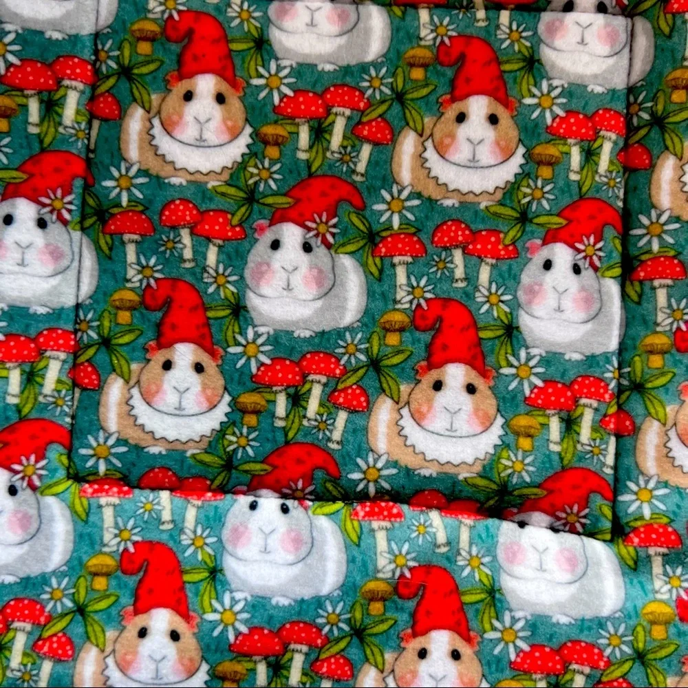 Gnomes Guinea Pig Piddle P Pads Pair 2 Reversible 11” square New
